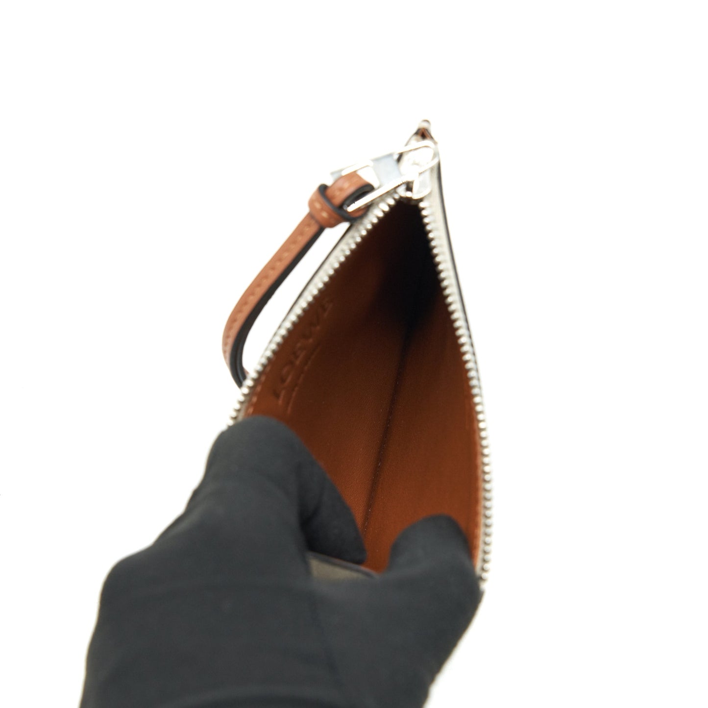 Loewe Brand Coin Cardholder Calfskin Light Oat/ Tan