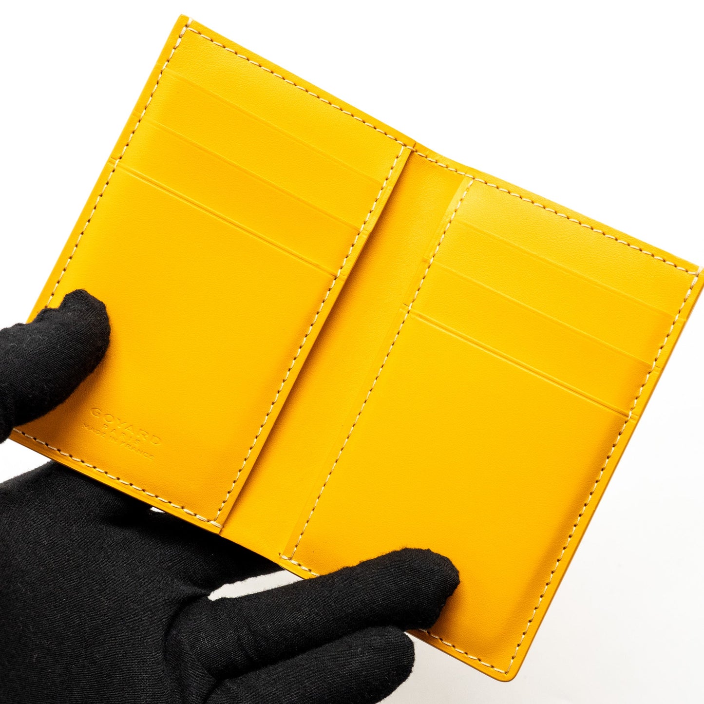 Goyard Saint-Pierre Card Wallet Goyardine Canvas Yellow