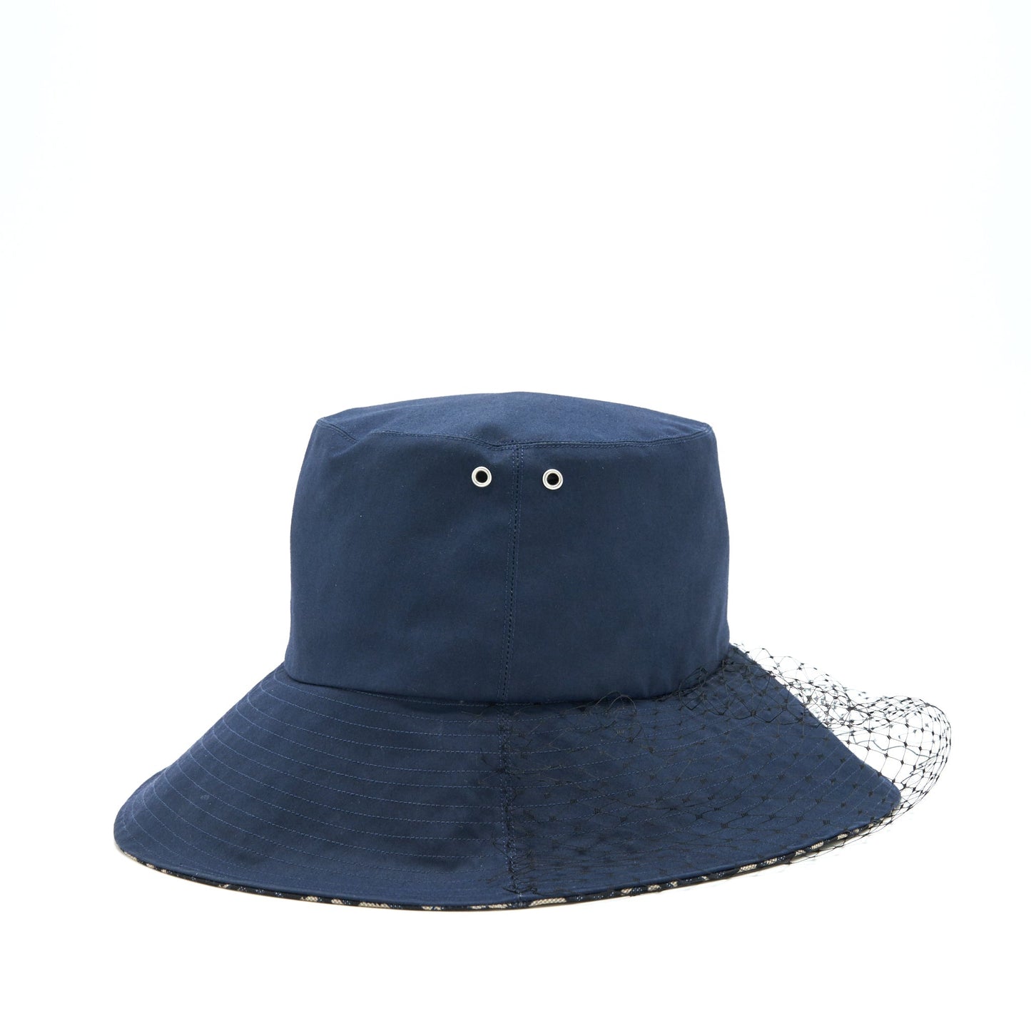 Luxury Dior size 57 TEDDY-D LARGE BRIM BUCKET HAT WITH VEIL