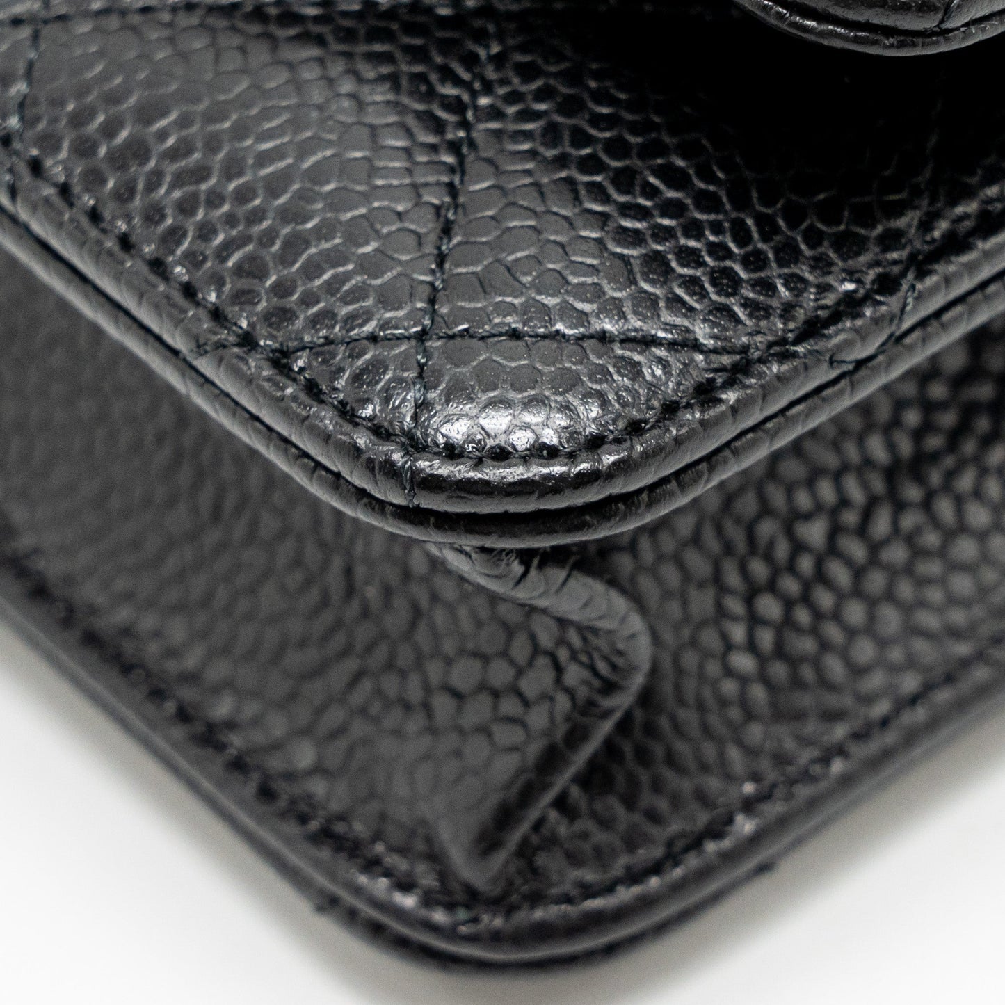 Chanel Classic Wallet on Chain Caviar Black GHW(microchip)