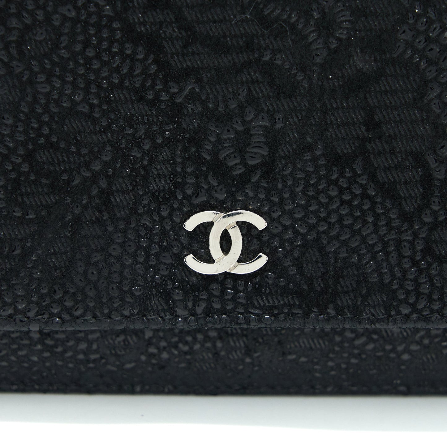 Chanel Seasonal Wallet On Chain Fabric Black SHW