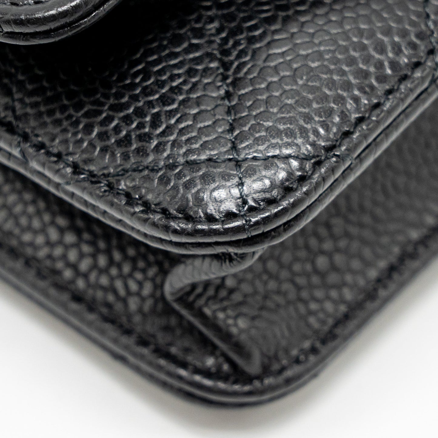 Chanel Classic Wallet on Chain Caviar Black GHW(microchip)
