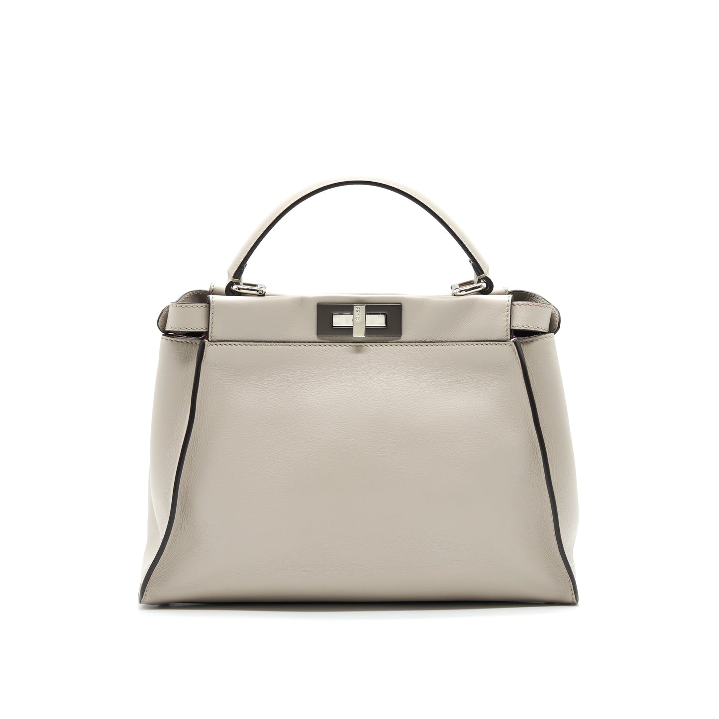 Fendi Medium Peekaboo Bag Light Grey with SHW