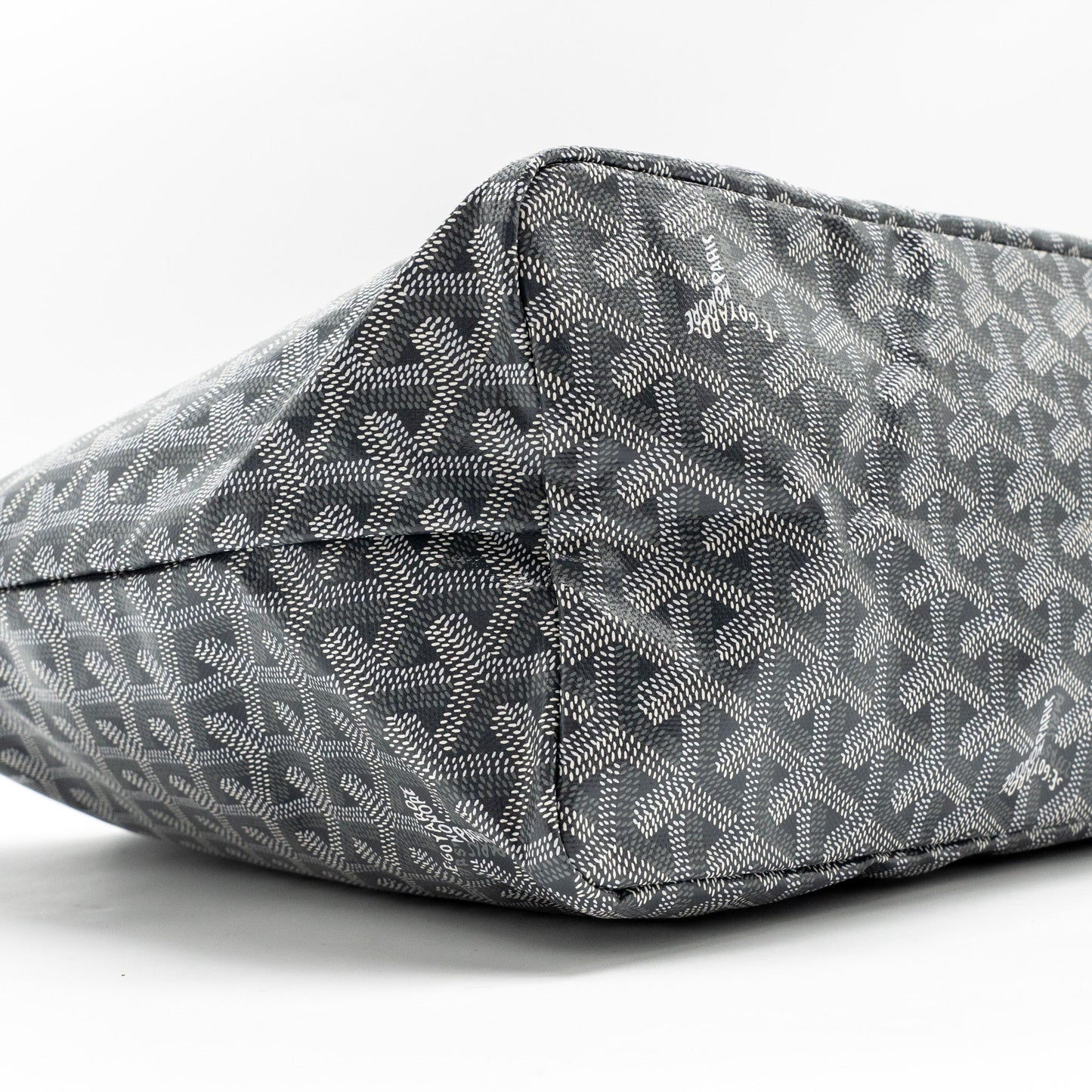 Goyard Saint Louis PM Tote Bag Goayrdine Canvas/Calfskin Grey SHW