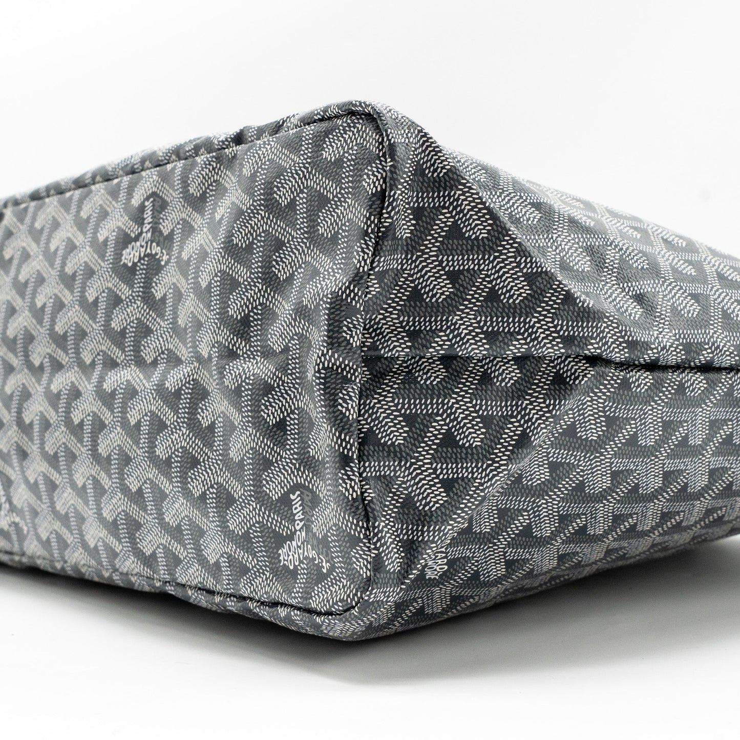 Goyard Saint Louis PM Tote Bag Goayrdine Canvas/Calfskin Grey SHW