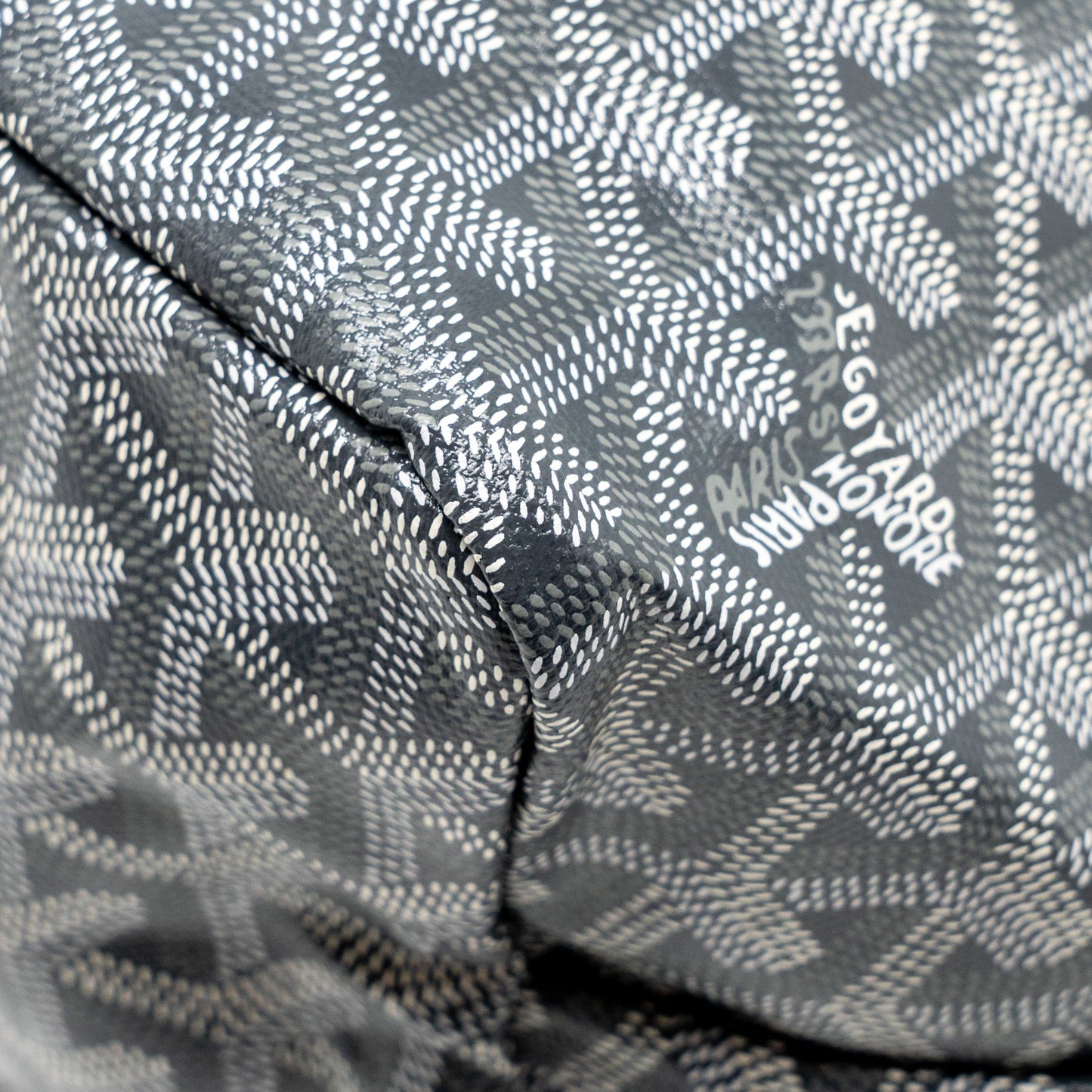 Goyard Saint Louis PM Tote Bag Goayrdine Canvas/Calfskin Grey SHW