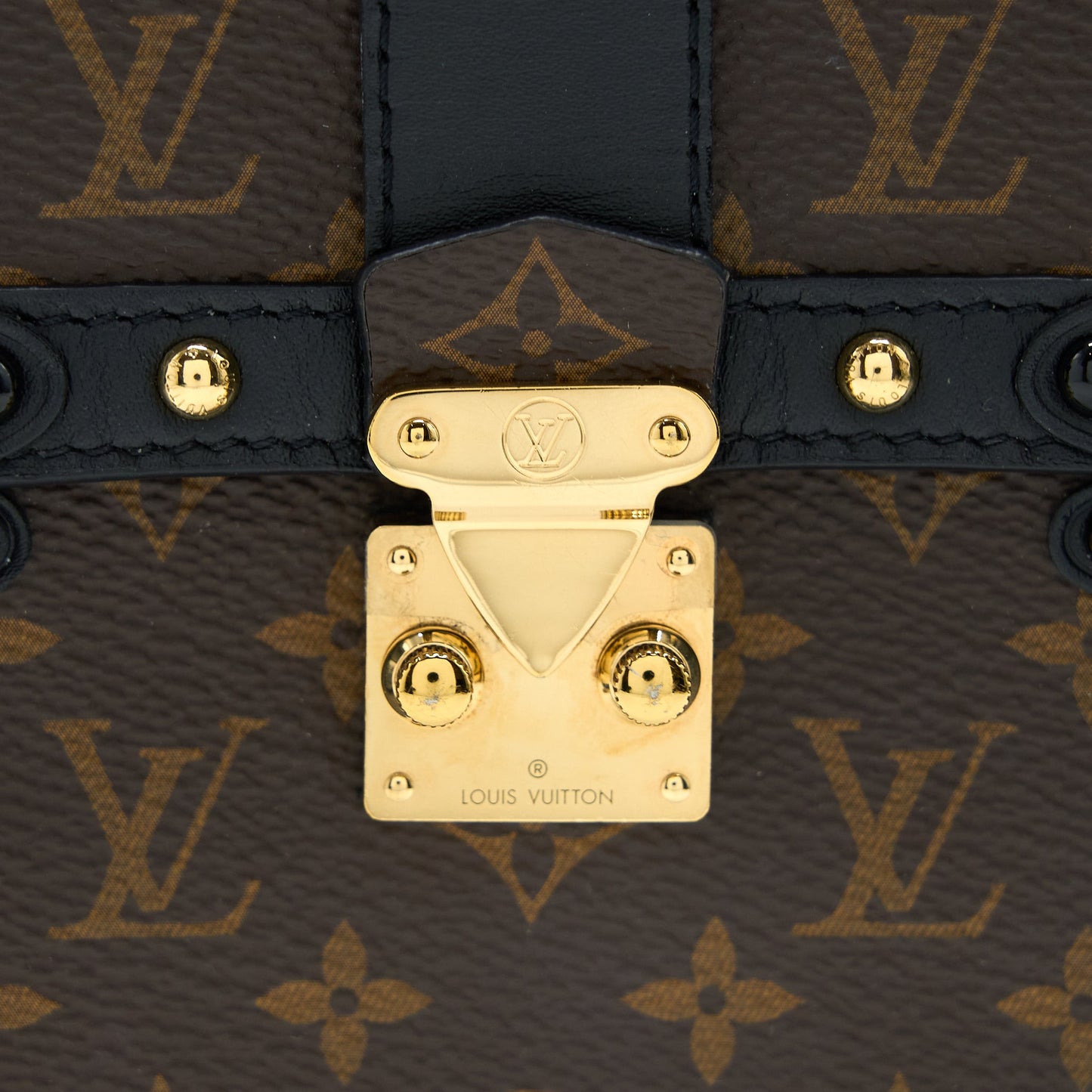 Louis Vuitton Vertical Trunk Pochette with Chain Monogram Canvas GHW
