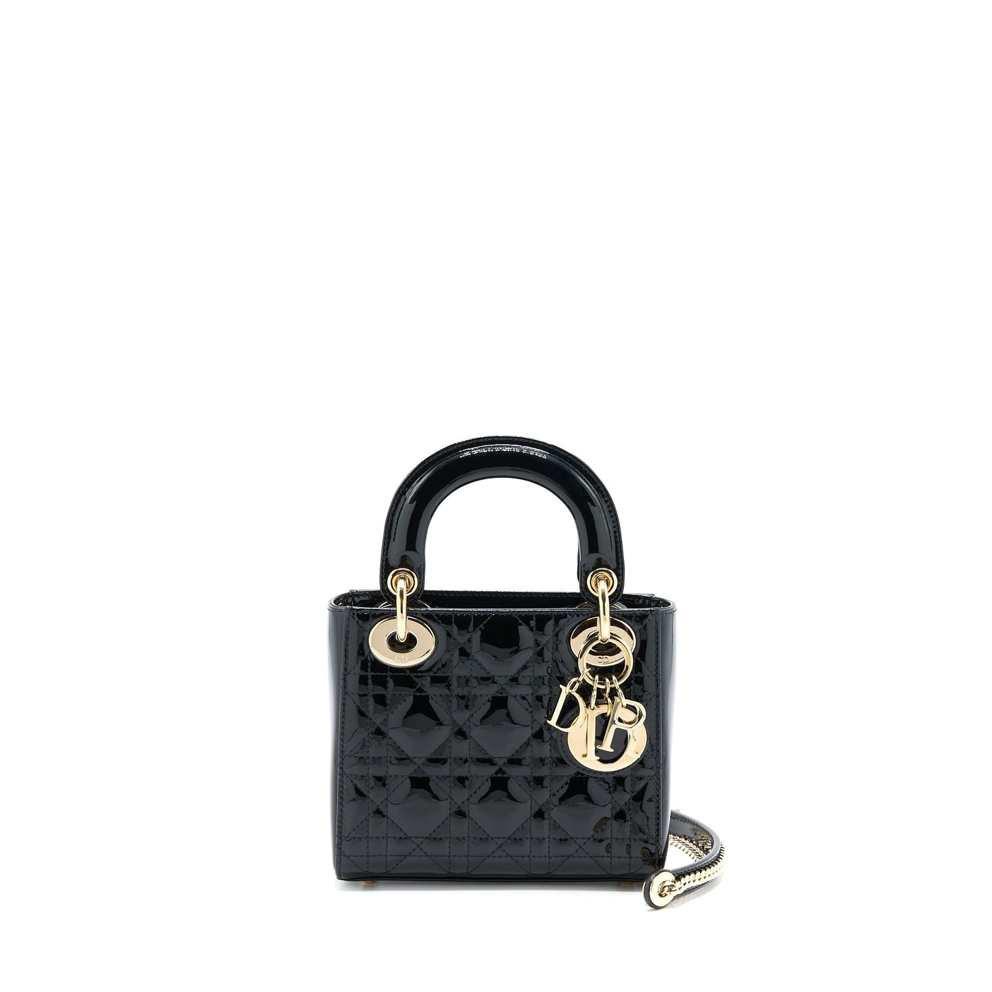 Luxury Dior Mini Lady Luxury Dior Patent Black LGHW