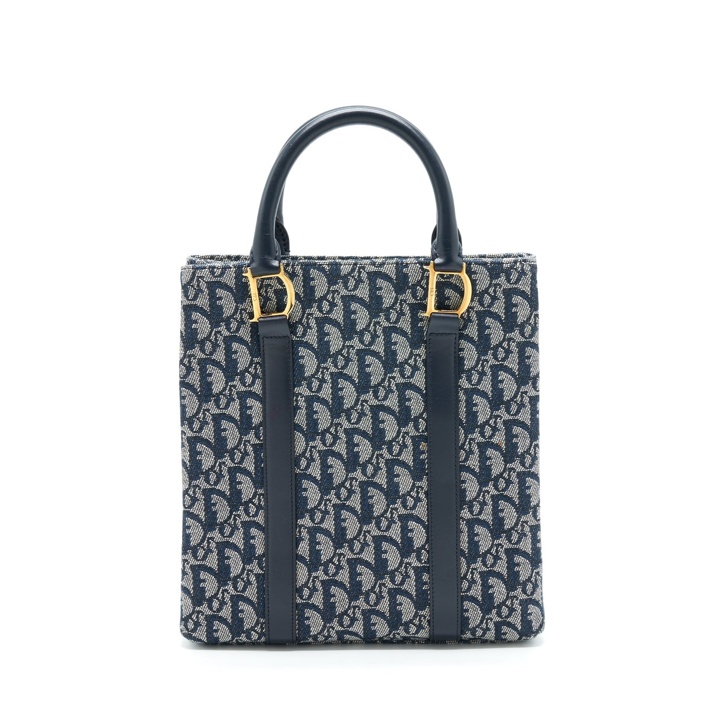 Luxury Dior Vintage Tote Bag Oblique Canvas GHW