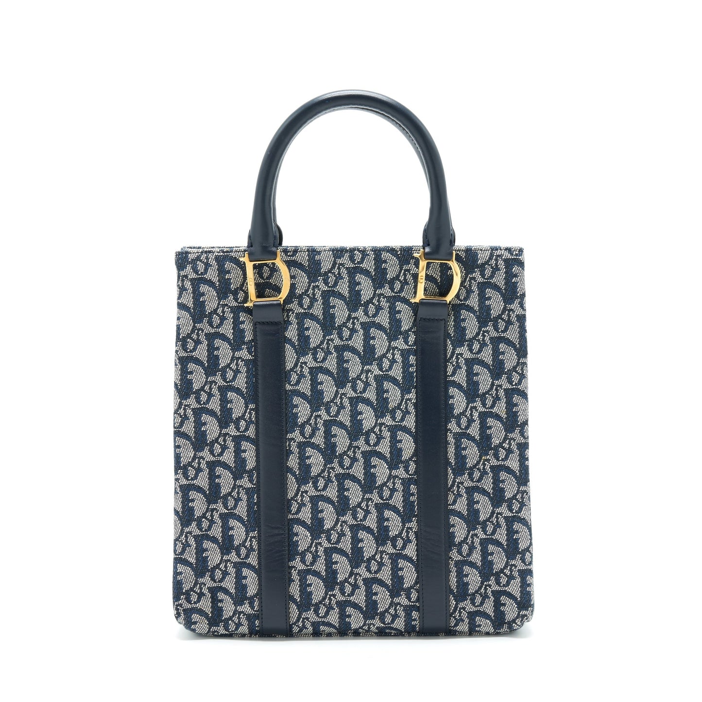 Luxury Dior Vintage Tote Bag Oblique Canvas GHW