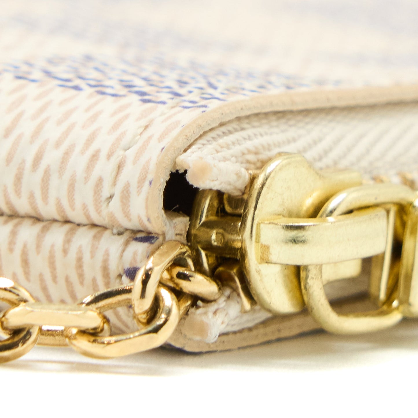 Louis Vuitton Key Pouch Damier Azur Canvas GHW