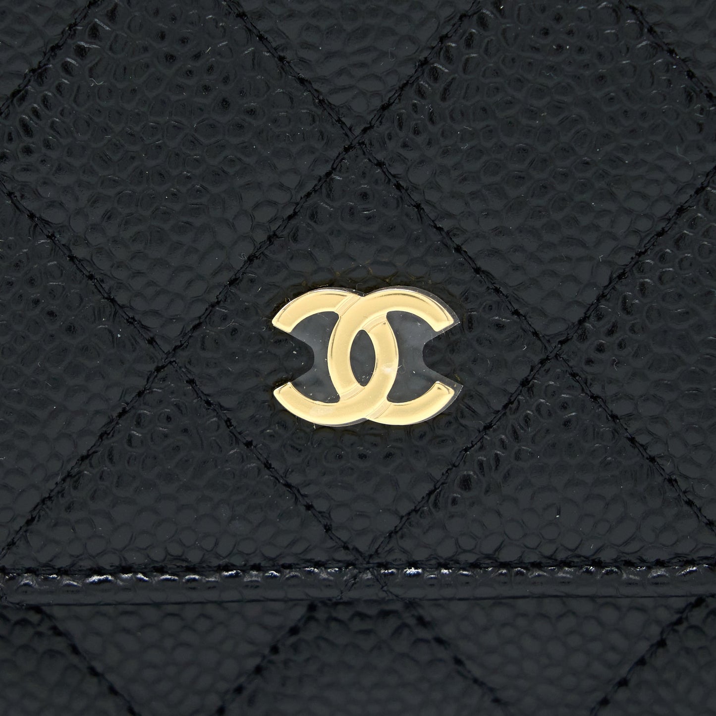 Chanel Classic Wallet On Chain Caviar Black GHW (Microchip)