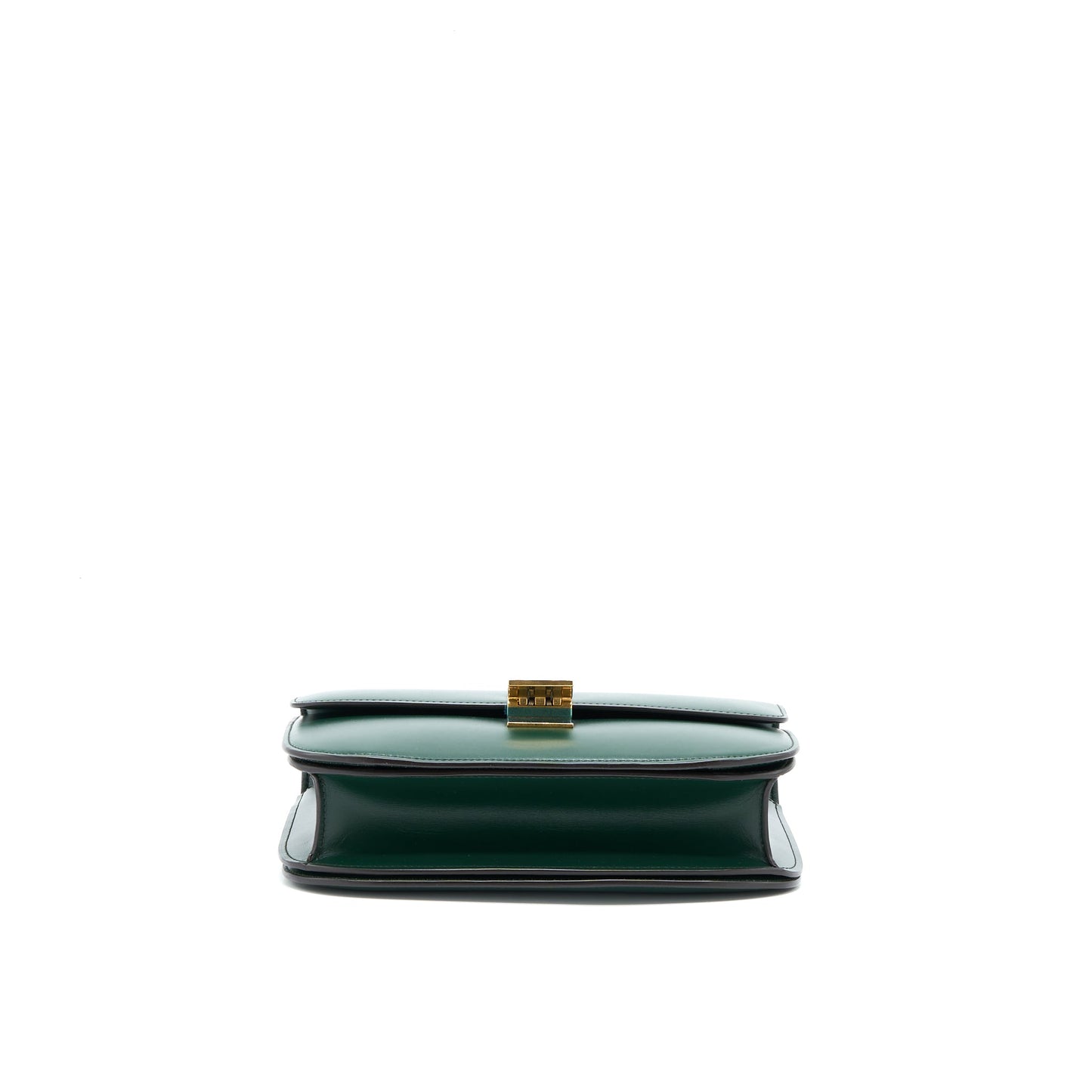 Celine Medium Classic Box Bag Calfskin Green GHW