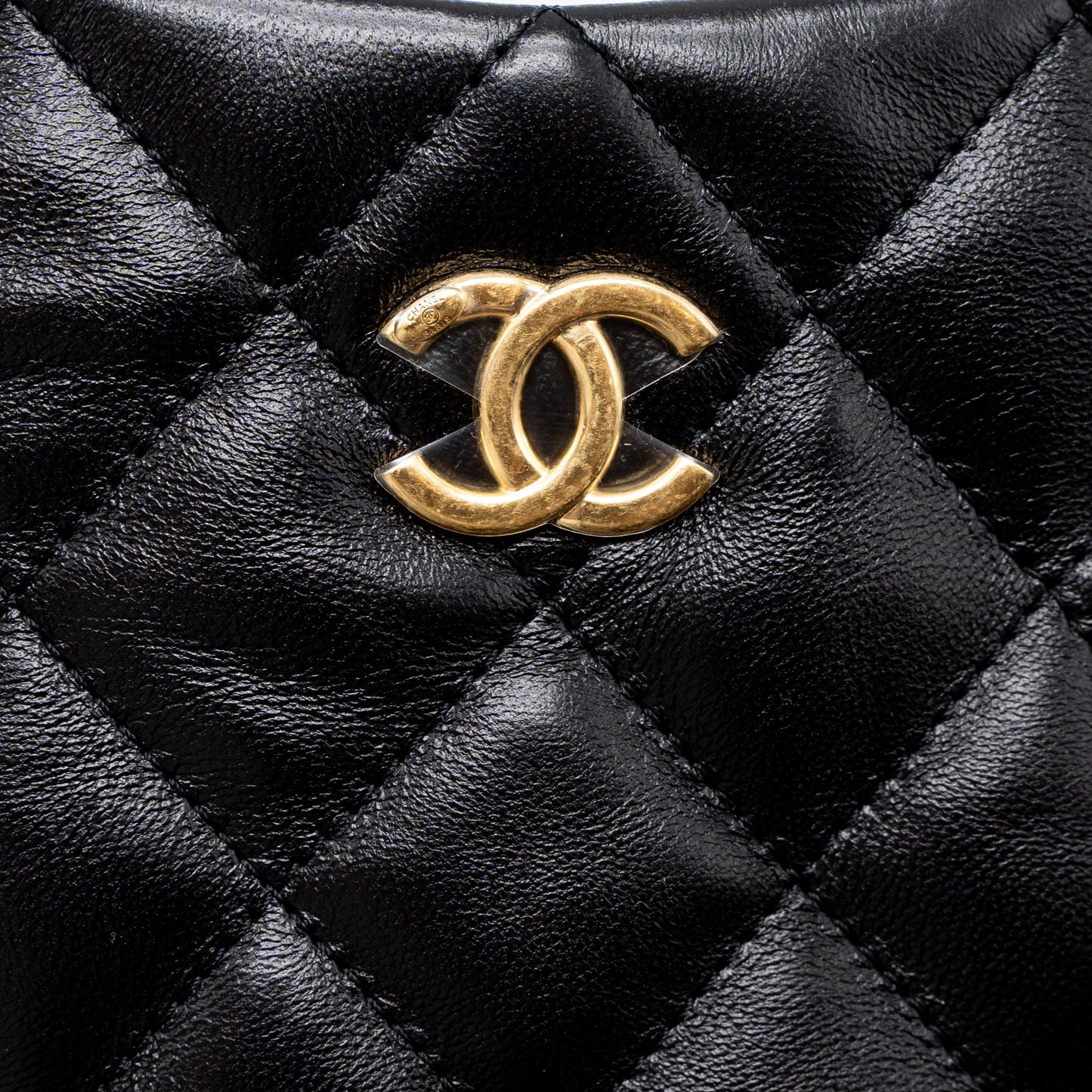 Chanel 22k Hobo Shoulder Bag Lambskin Black GHW (Microchip)