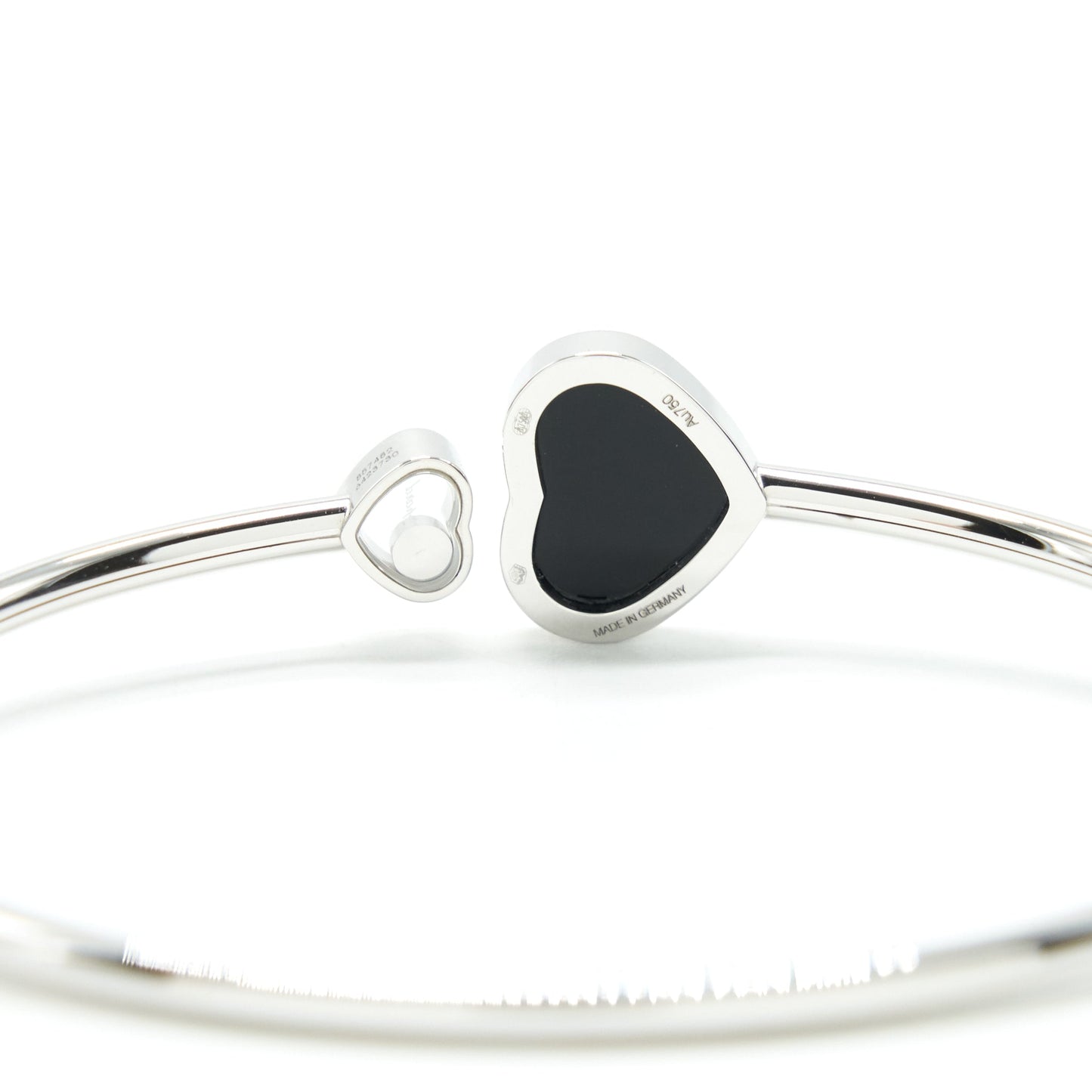 Chopard Happy Hearts Bangle Ethical White Gold With Diamond And Onyx