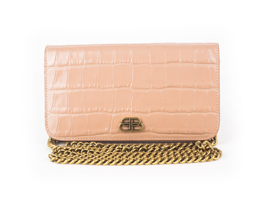Balenciaga Croc Embossed BB Phone Holder