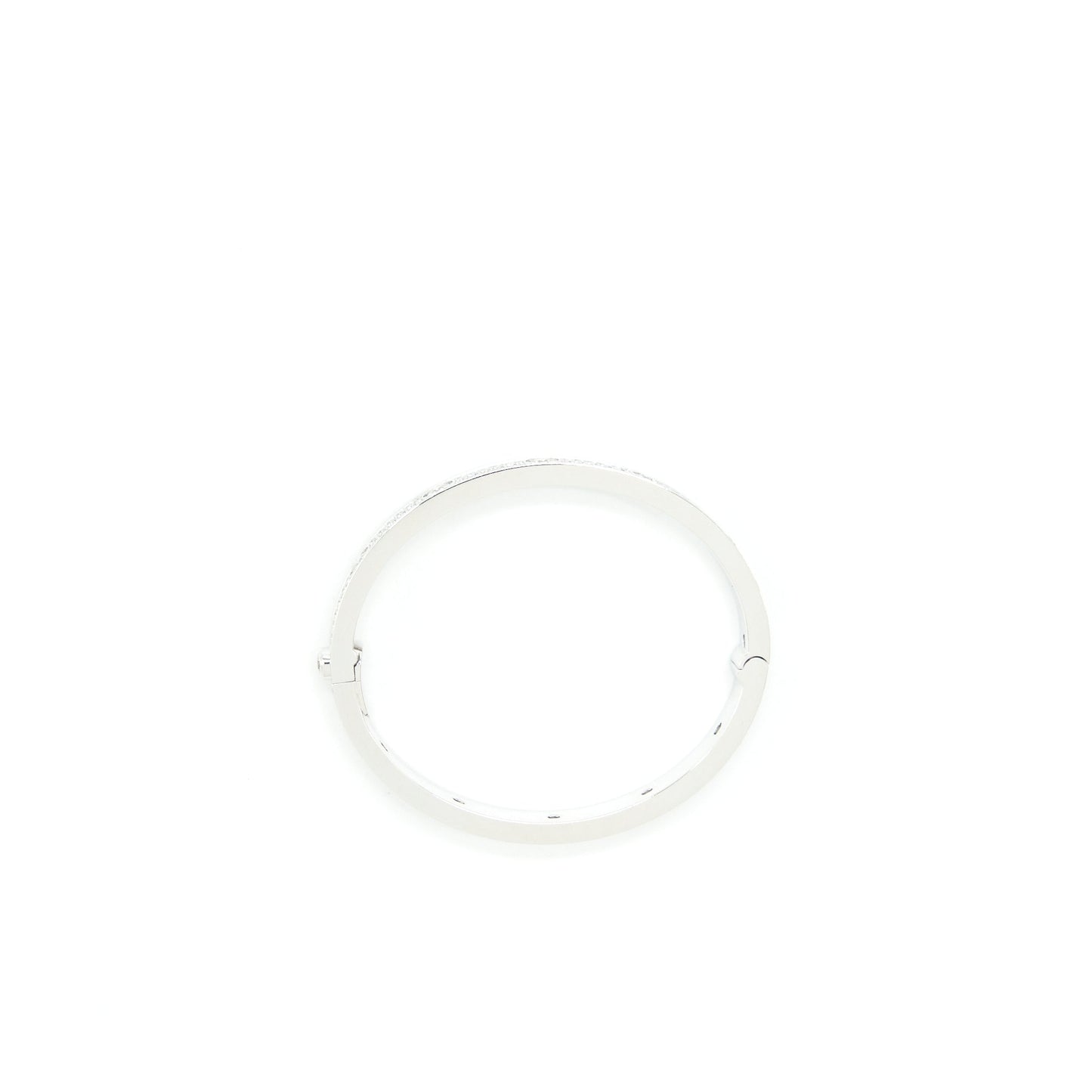 Cartier Size 16 Love Bracelet, Diamond Paved White Gold With Diamonds