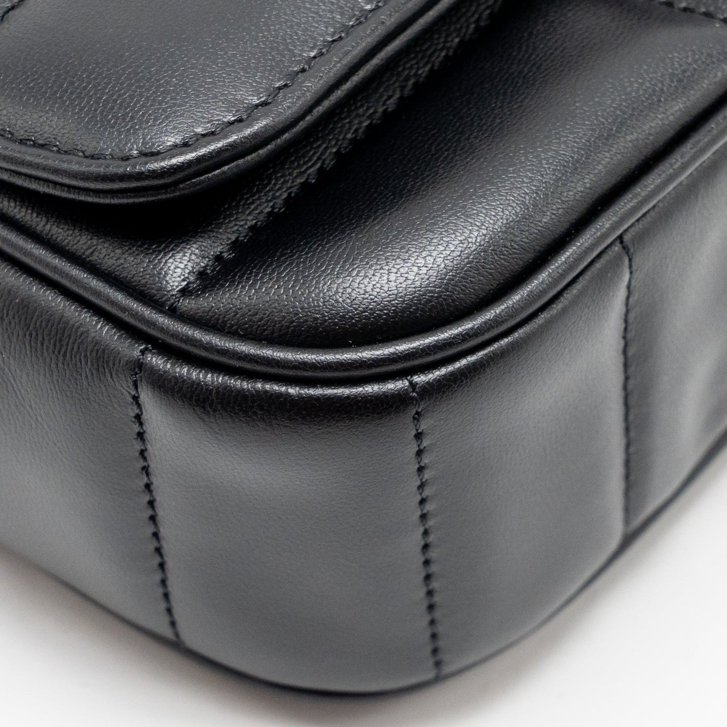 Celine Matelasse Mini Chain Shoulder Bag Calfskin Black GHW