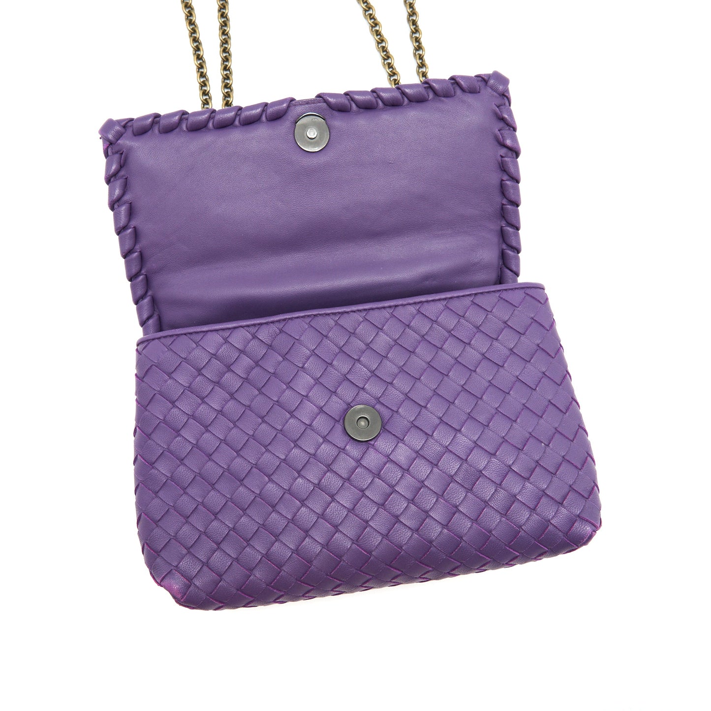 BOTTEGA VENETA OLYMPIA BAG IN PURPLE