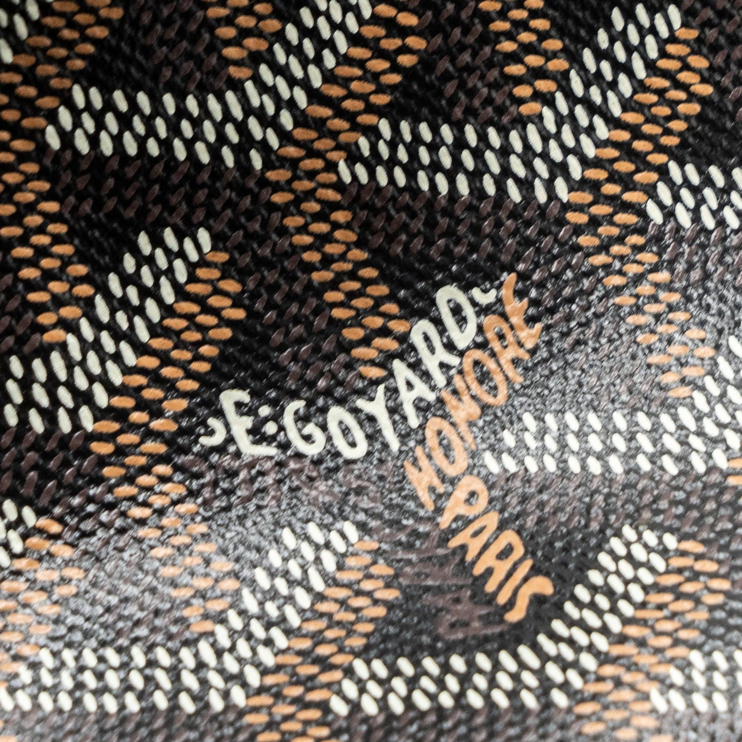 Goyard petit flot bucket bag canvas/ calfskin black / tan SHW
