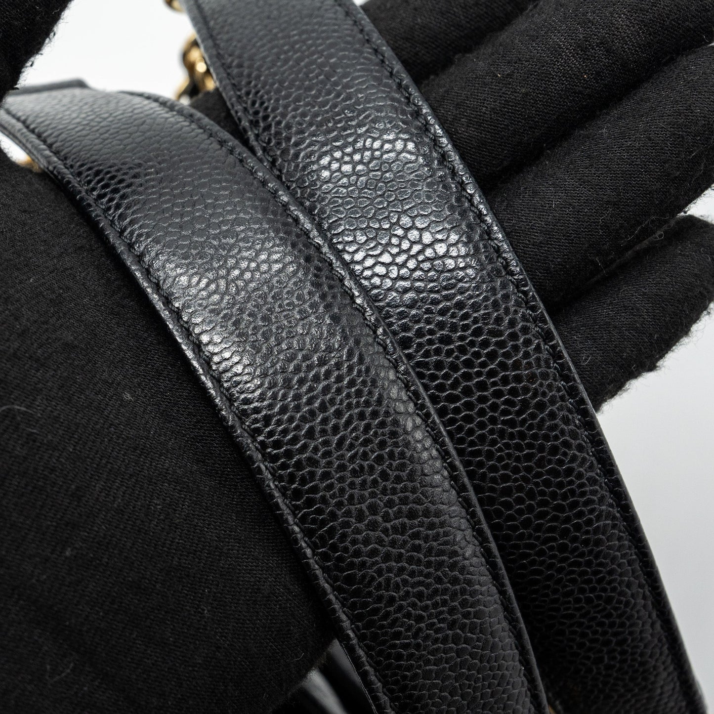 Chanel grand shopping tote caviar black GHW