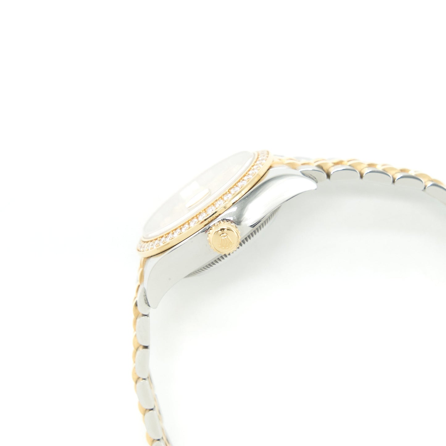 Rolex 28mm Lady Datejust Oyster Perpetual OysterSteel Yellow Gold Diamond Set Dial With Jubilee Bracelet Model: 279383RBR-0011