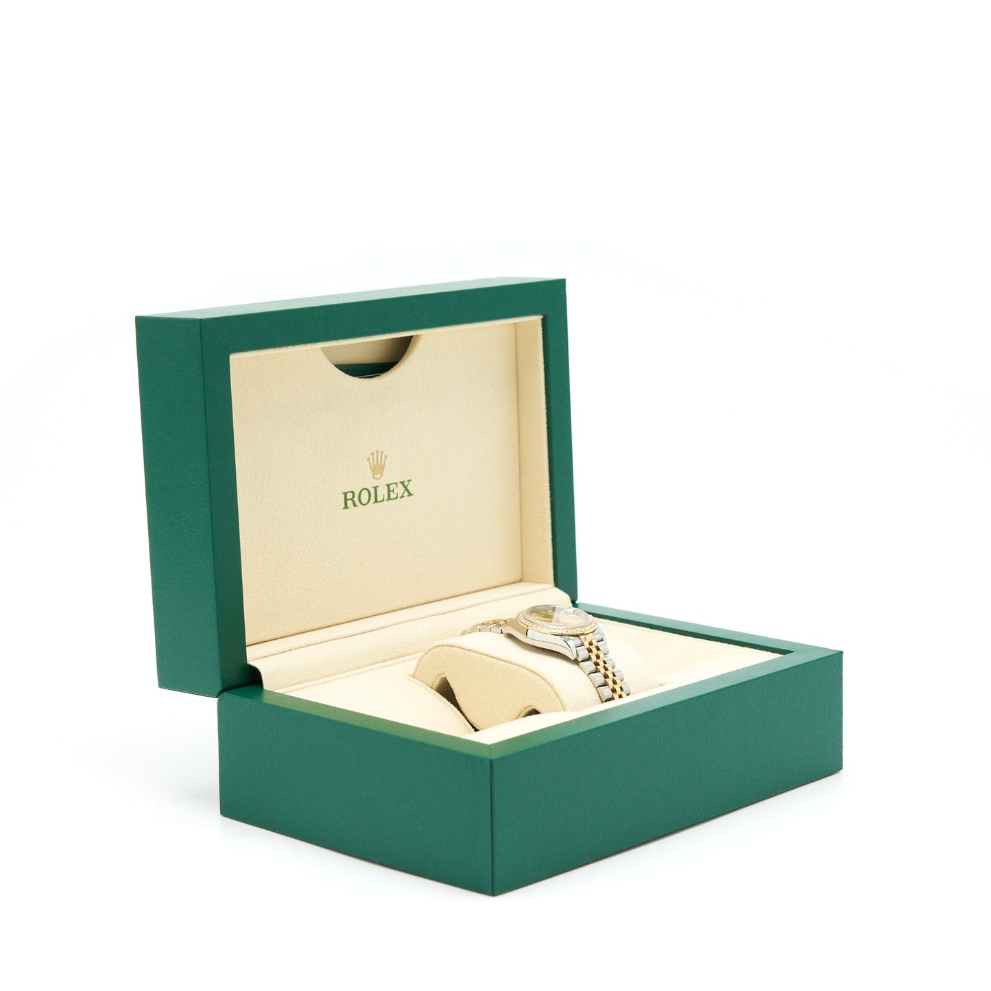 Rolex 28mm Lady Datejust Oyster Perpetual OysterSteel Yellow Gold Diamond Set Dial With Jubilee Bracelet Model: 279383RBR-0011