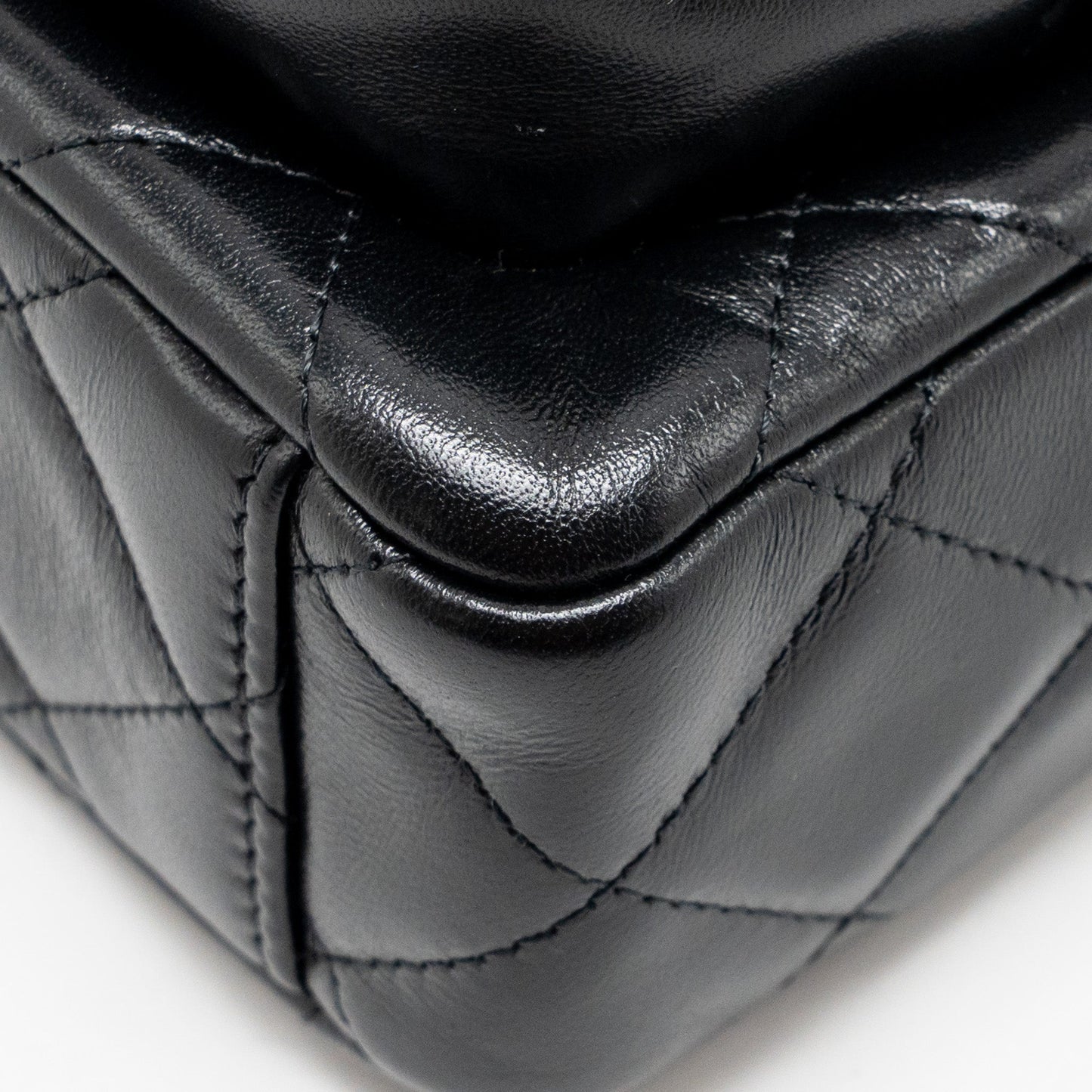 Chanel 25C Camera Bag Shiny Lambskin Black LGHW (Microchip)