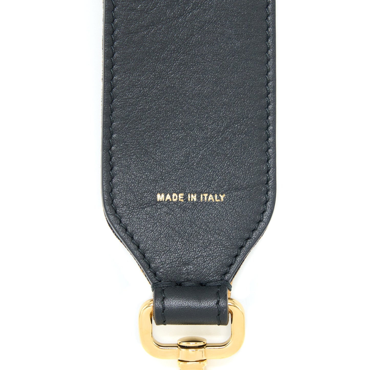 Fendi Strap You Textured-effect Leather Shoulder Strap Brown GHW