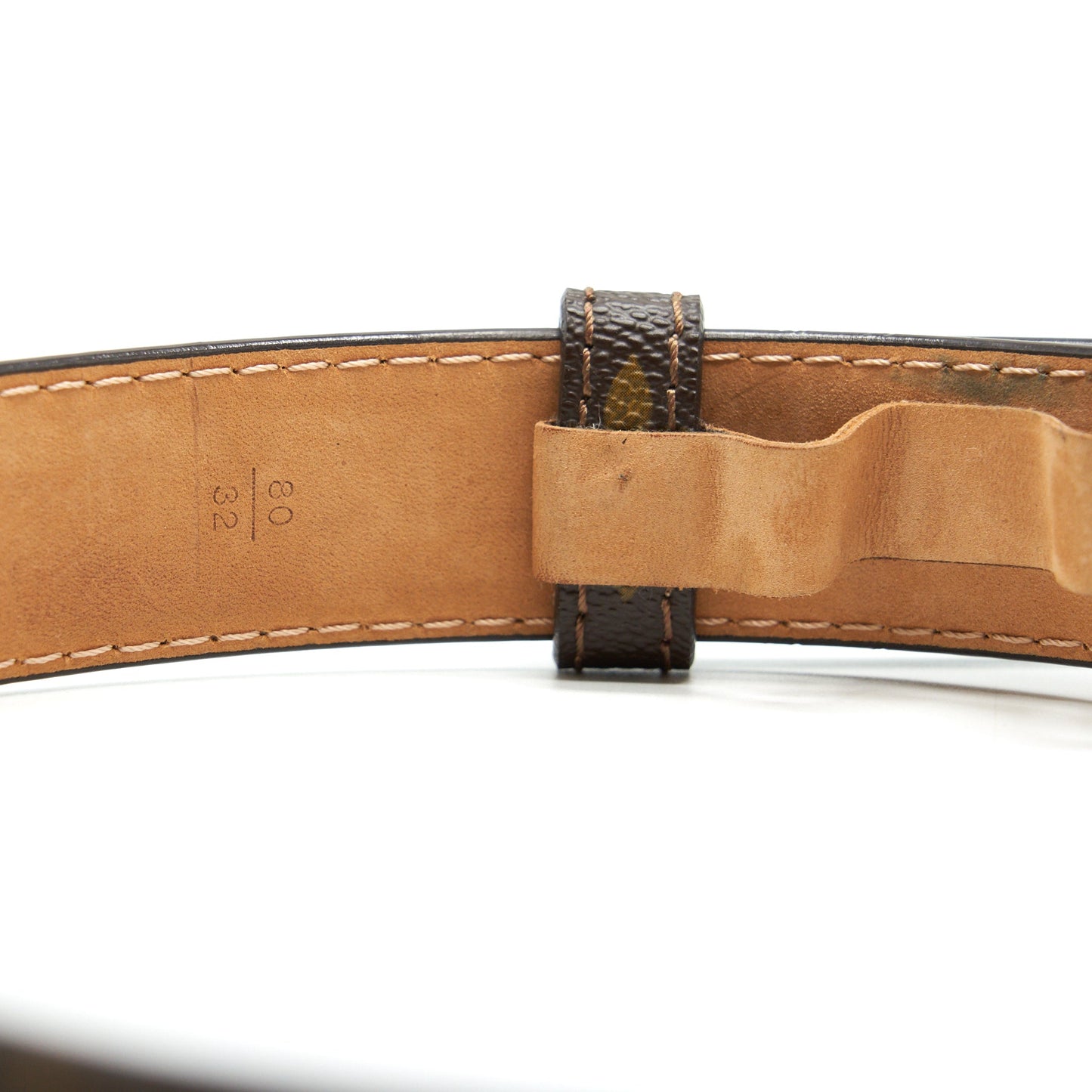 LOUIS VUITTON Size 80 Monogram Ceinture Pochette Solo Belt