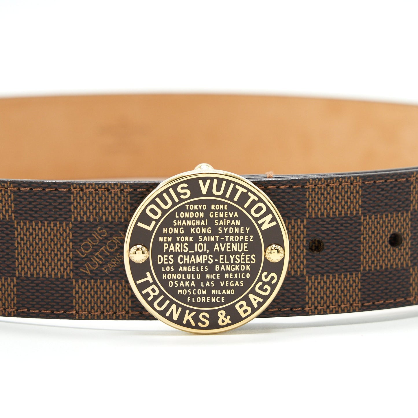 LOUIS VUITTON SIZE 90 DAMIER EBENE BELT