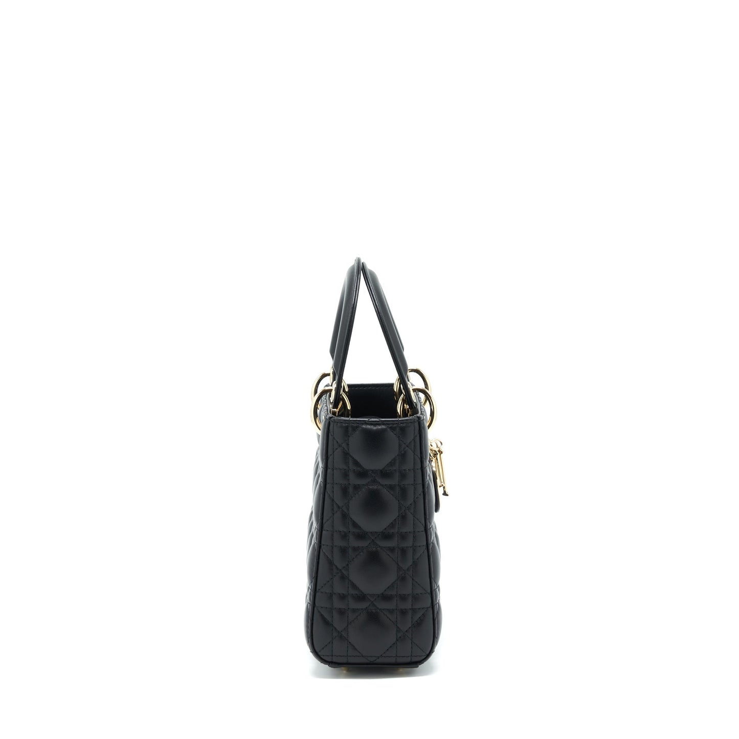 Luxury Dior Small Lady Luxury Dior Lambskin Black LGHW