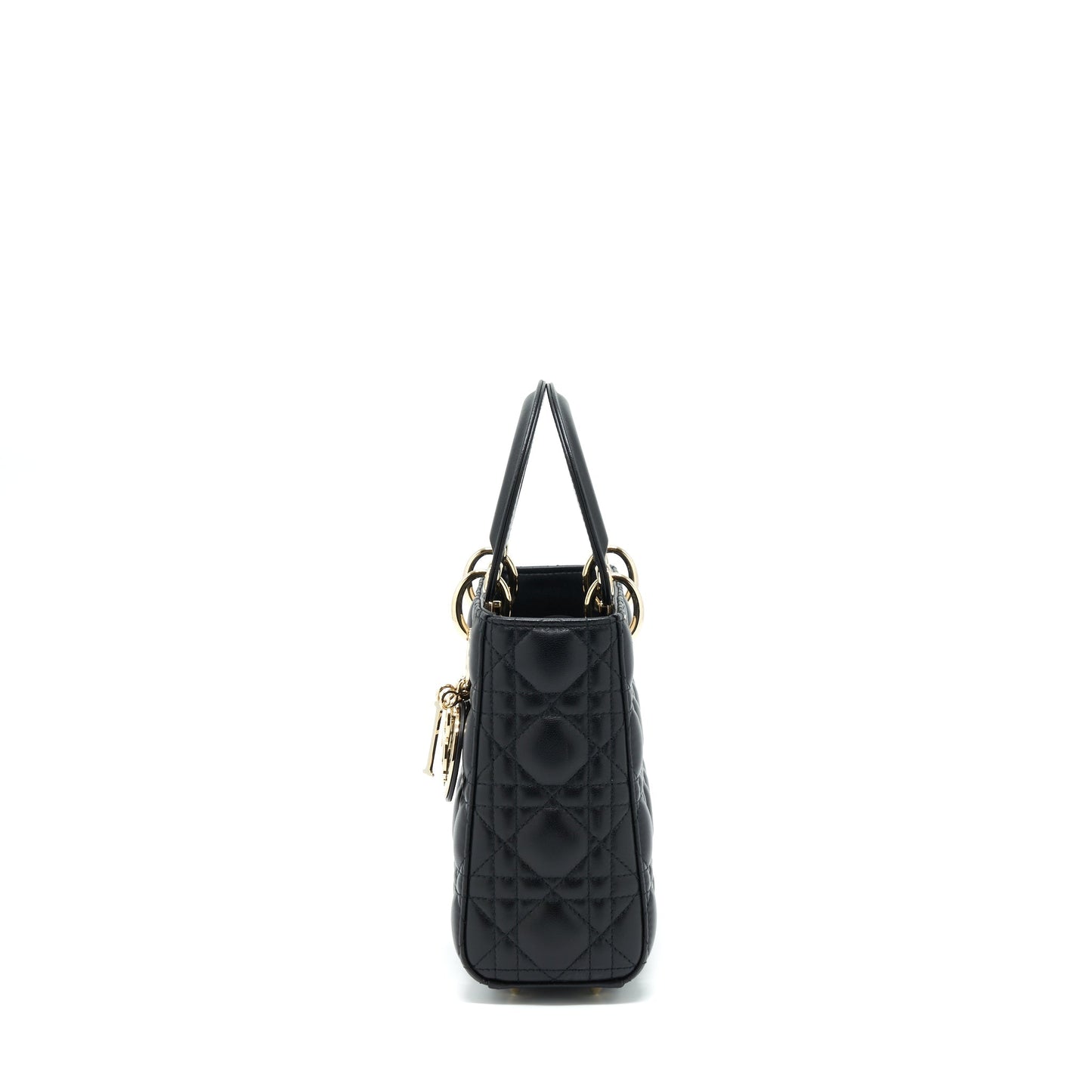 Luxury Dior Small Lady Luxury Dior Lambskin Black LGHW