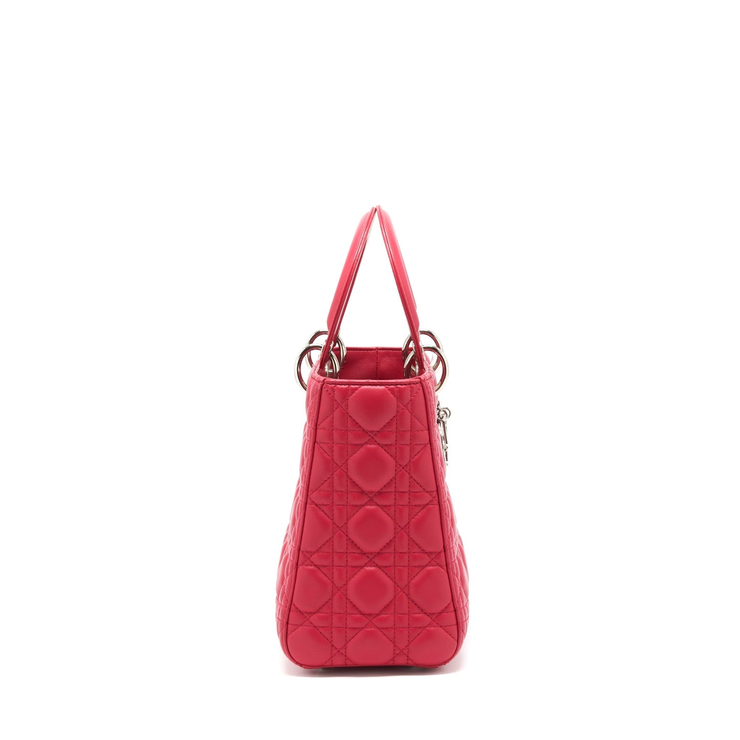 Luxury Dior Medium Lady Luxury Dior Lambskin Pink SHW