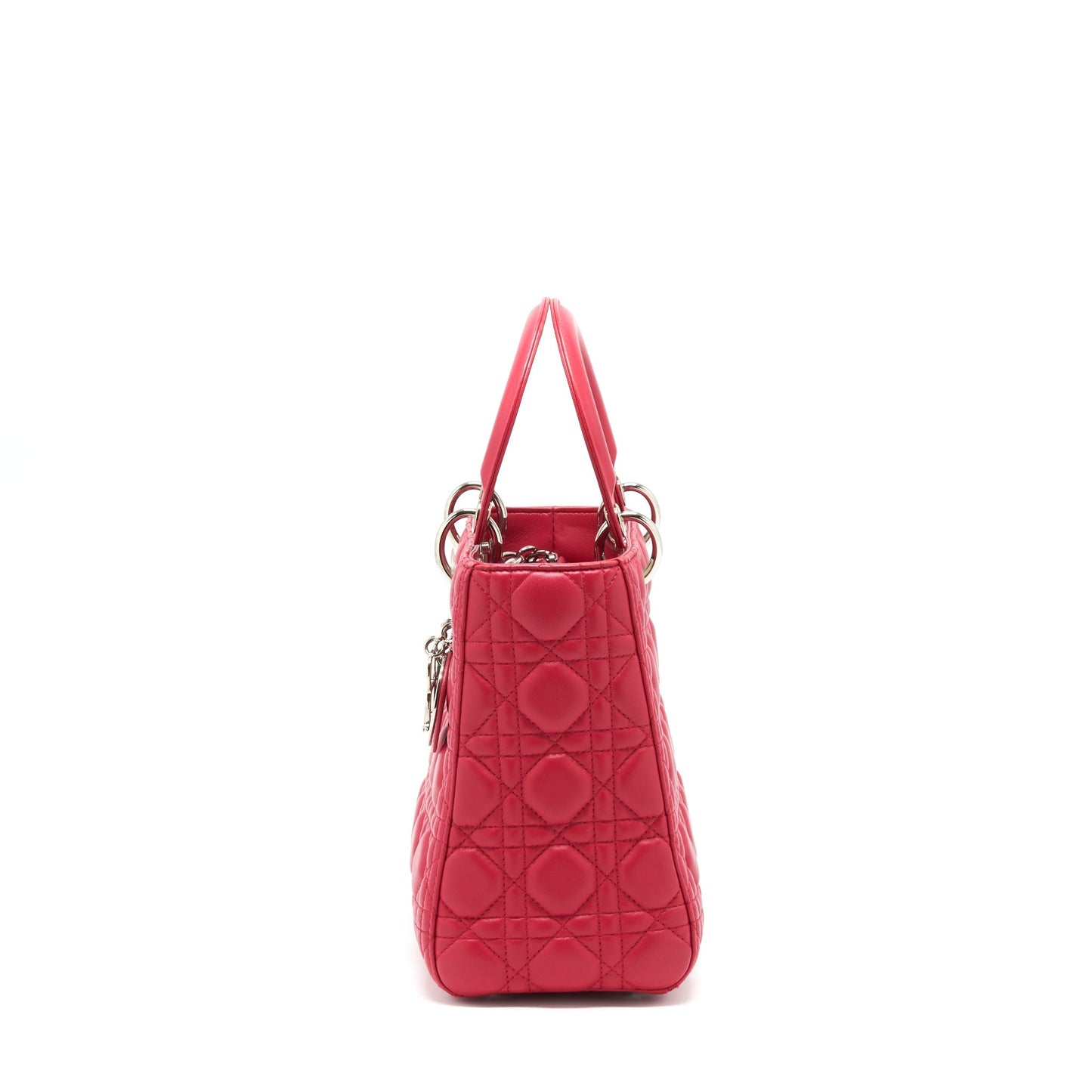 Luxury Dior Medium Lady Luxury Dior Lambskin Pink SHW