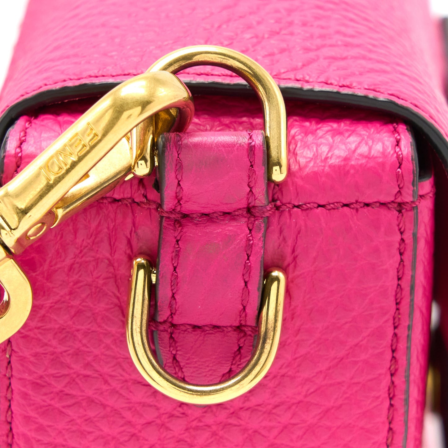 Fendi Baguette Bag Calfskin Pink GHW