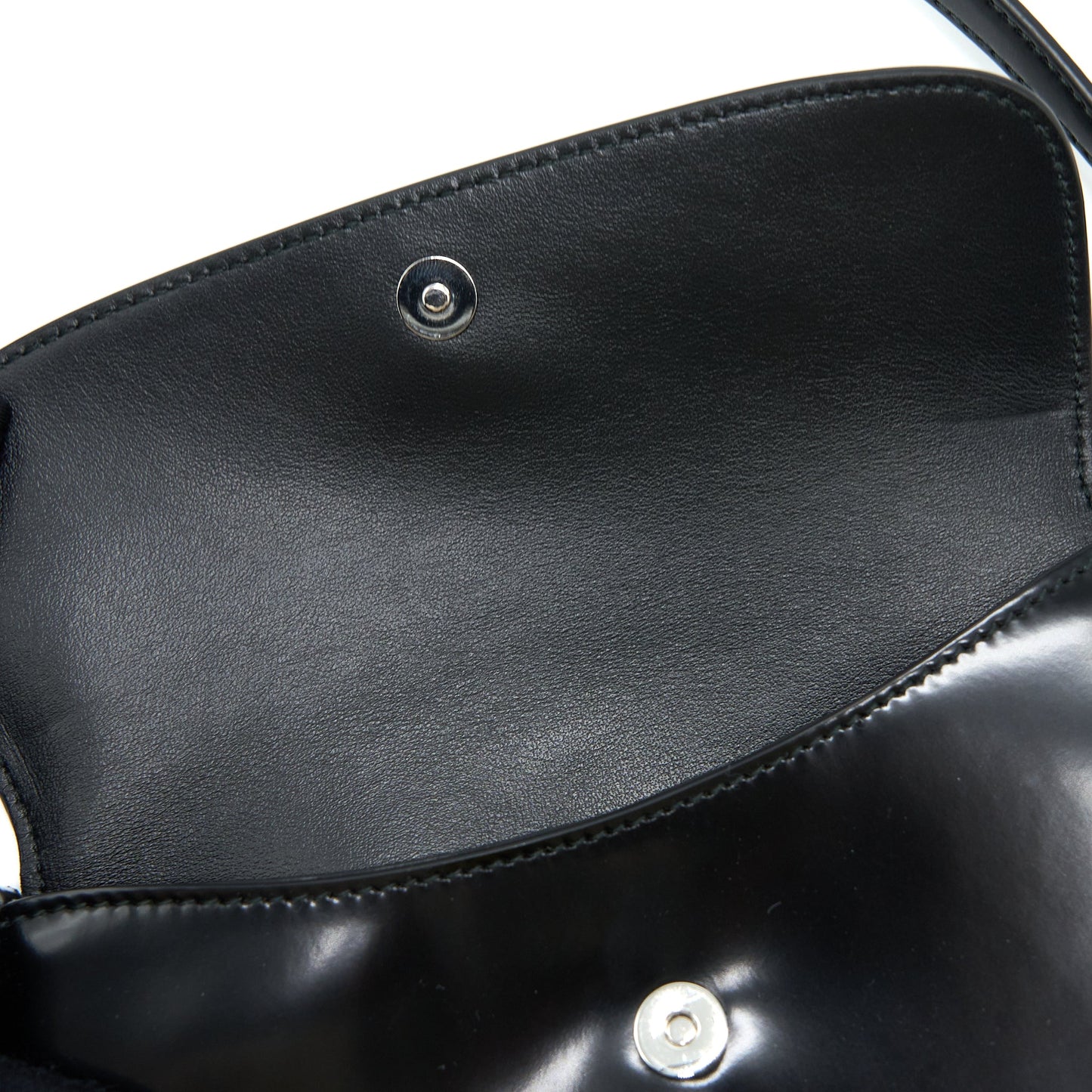Prada Cleo Shoulder Bag Brushed Leather Black SHW