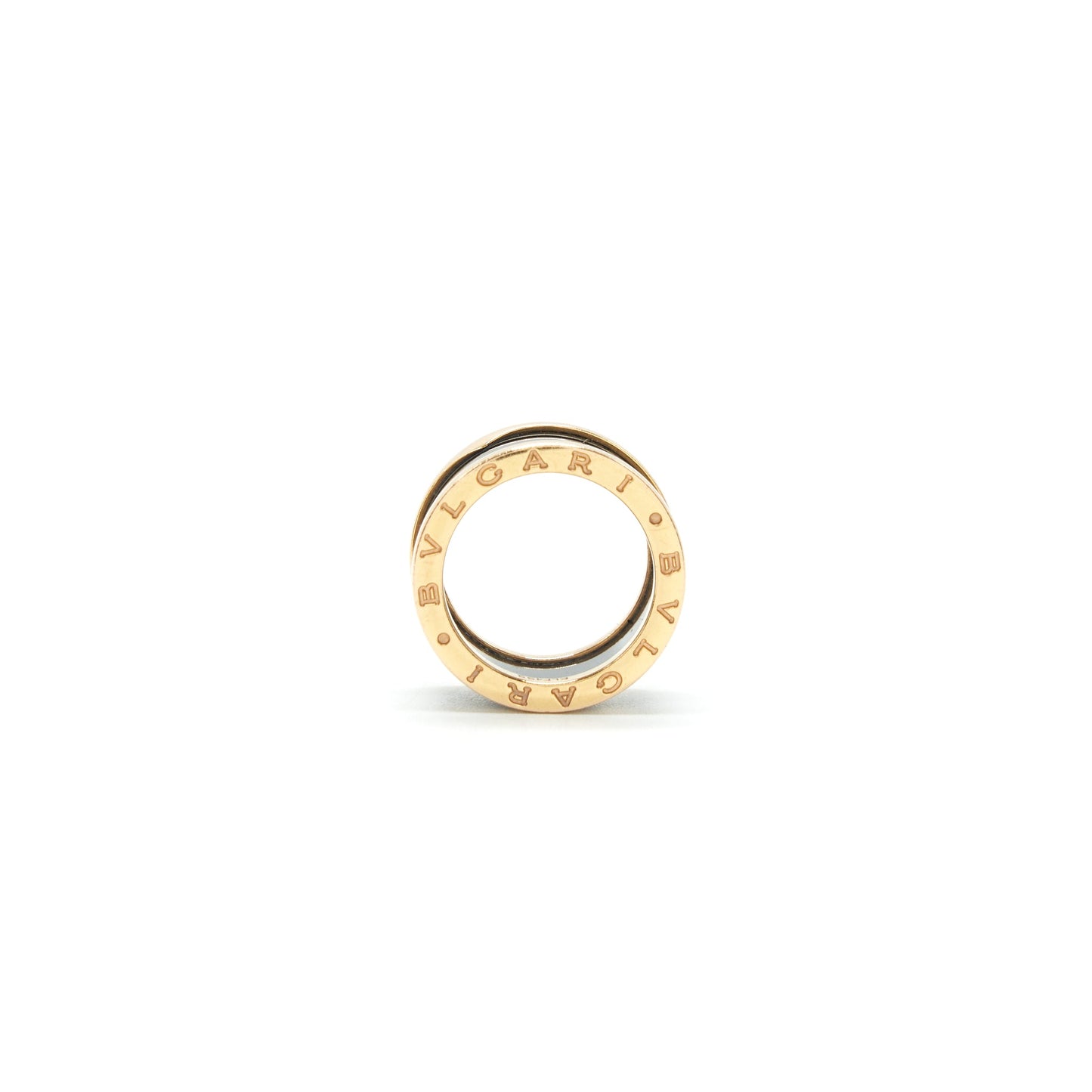 Bvlgari size52 B.zero Ring Ceramic with Rose Gold