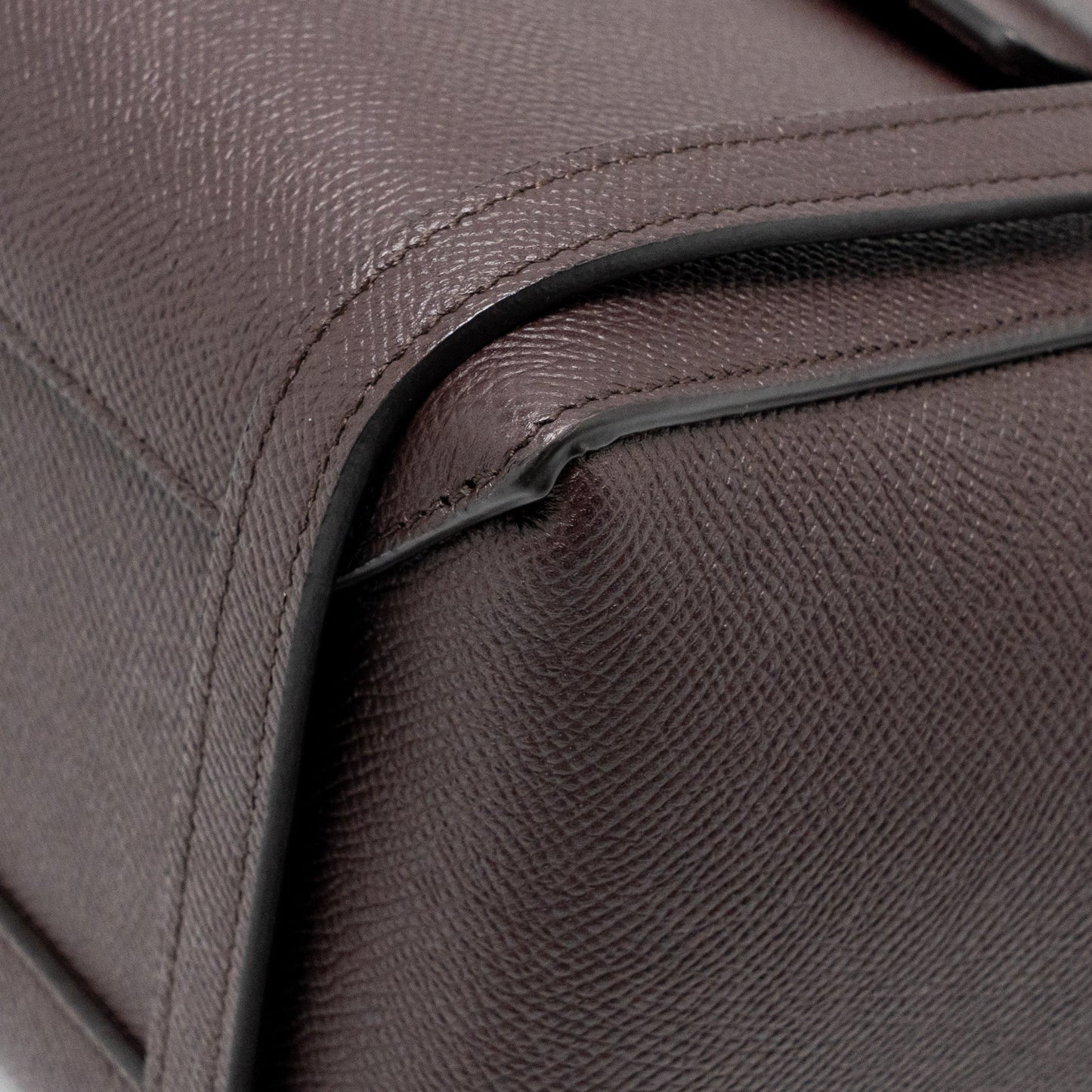 Celine Micro Belt Bag Grained Calfskin Burgundy GHW