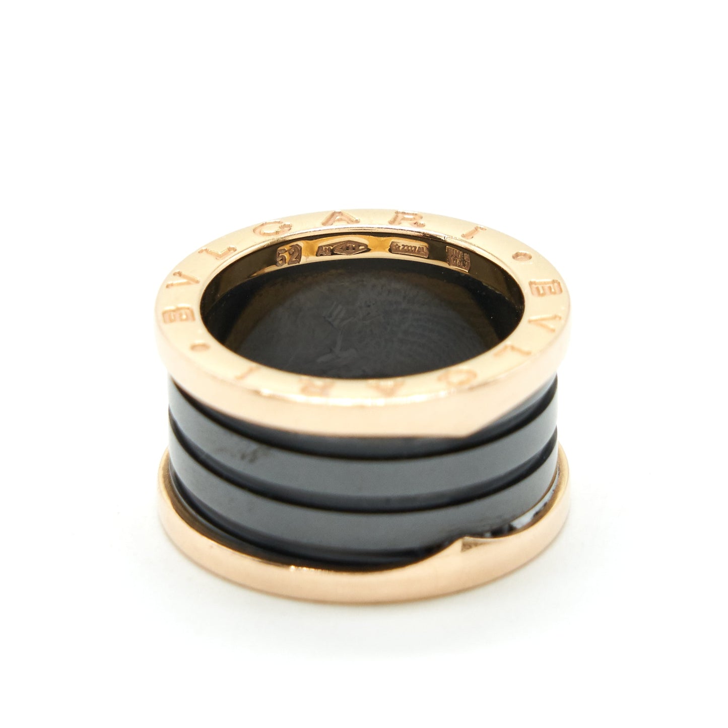 Bvlgari size52 B.zero Ring Ceramic with Rose Gold