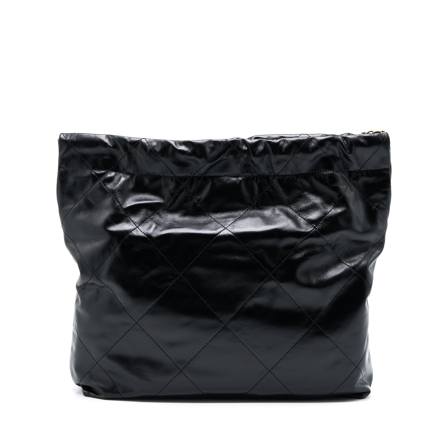 Chanel Medium 22 Bag Shiny Calfskin Black GHW (Microchip)
