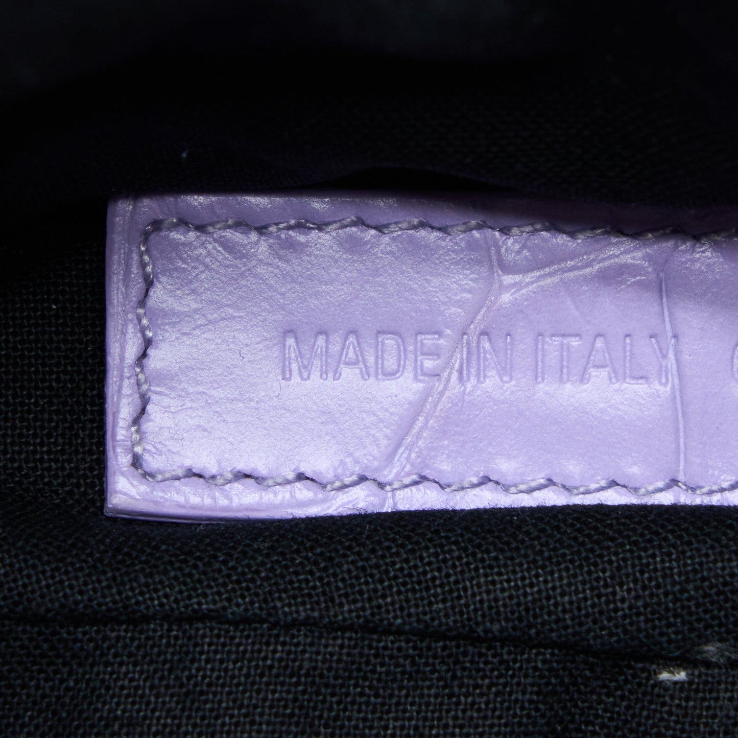 Balenciaga Le Cagole XS Shoulder Bag Croc Embossed Calfskin Light Purple SHW