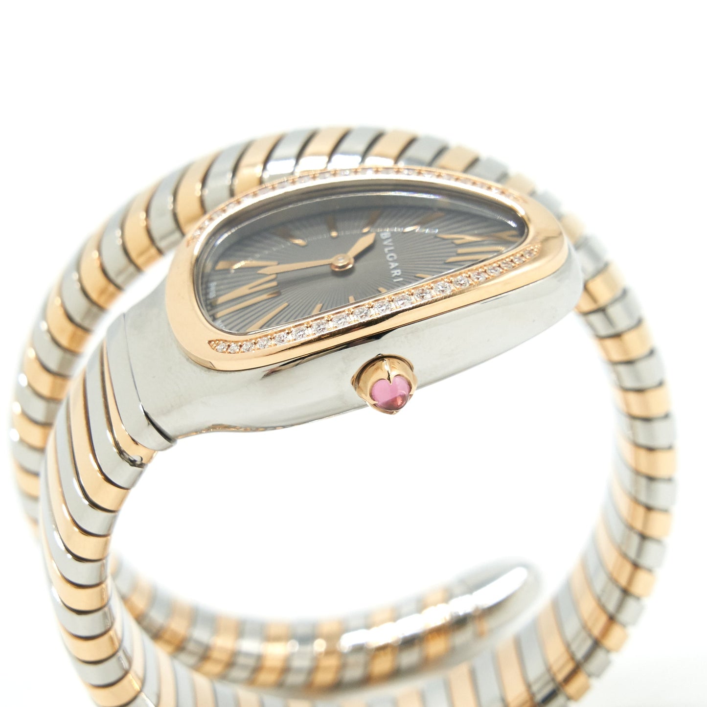 Bvlgari Tubogas Watch 35mm Steel and Rosegold