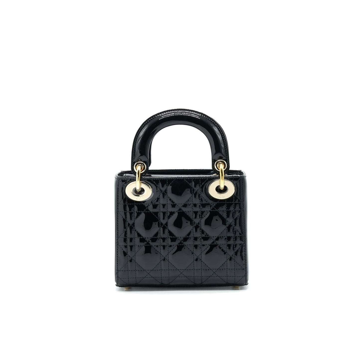 Luxury Dior Mini Lady Luxury Dior Patent Leather Black with GHW