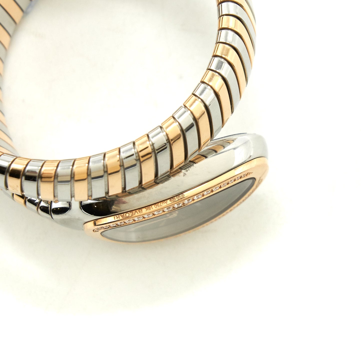 Bvlgari Tubogas Watch 35mm Steel and Rosegold