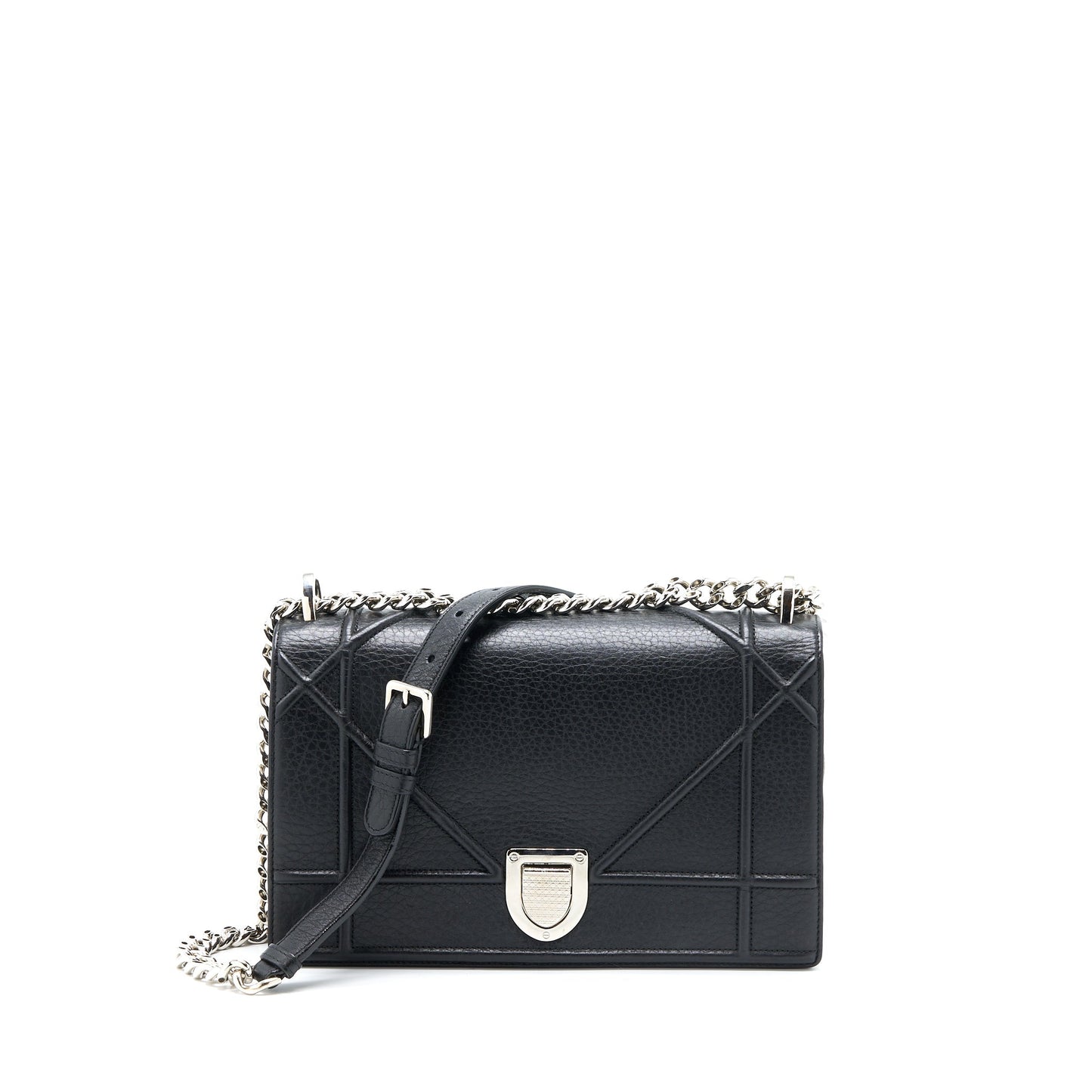 Luxury Dior Medium Luxury Diorama Calfskin Black SHW