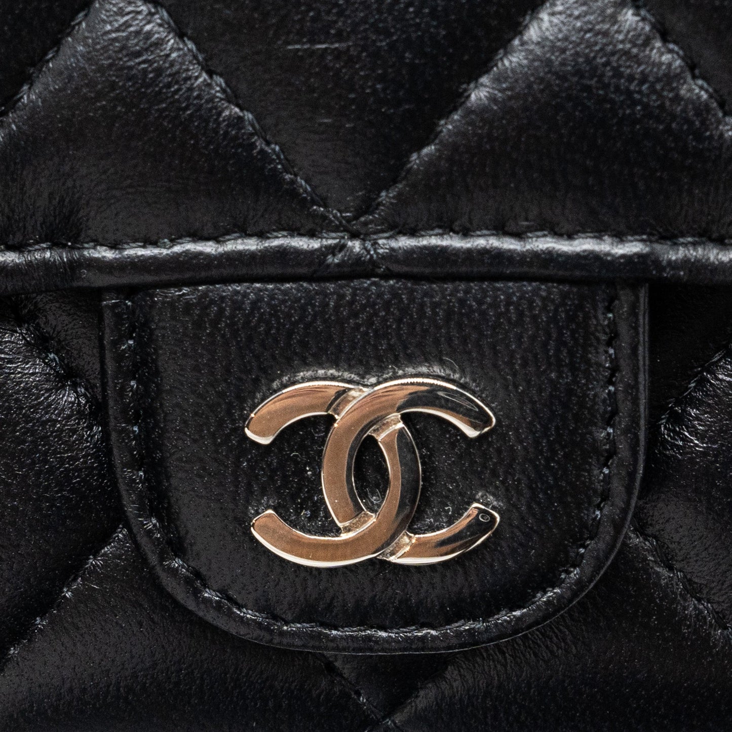 Chanel Classic Flap card holder Lambskin Black SHW
