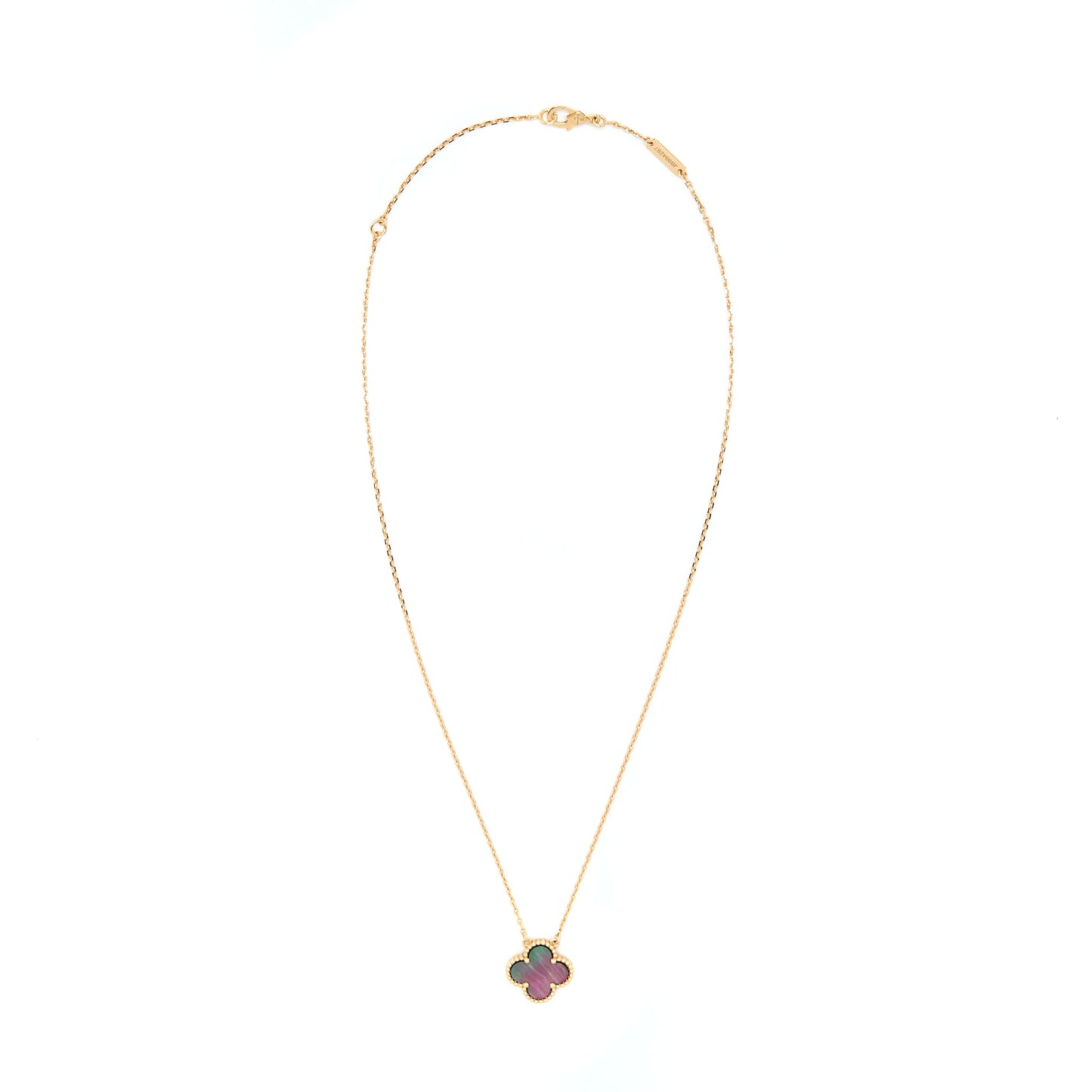 Van Cleef & Arpels Vintage Alhambra Pendant Grey-Mother-Of-Pearl Rose Gold