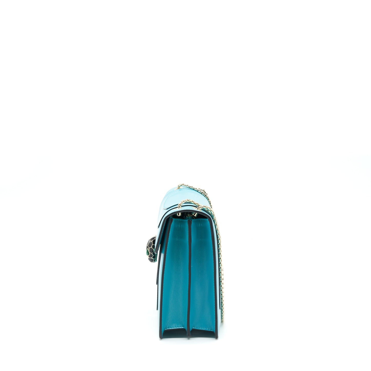 Bvlgari Serpenti Forever Shoulder Bag Calfskin Blue SHW