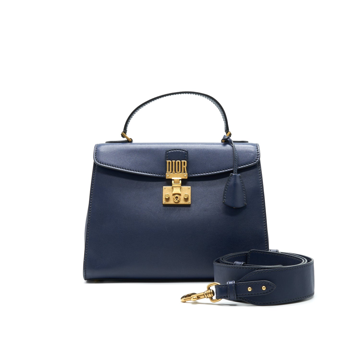 CHRISTIAN Luxury Dior Luxury Dioraddict Top Handle Bag In Navy